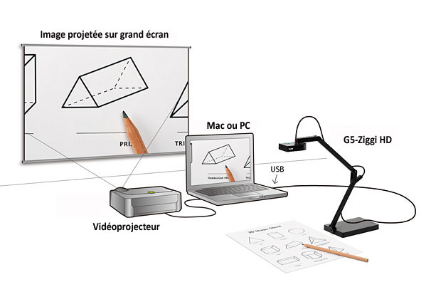 Principe de branchement du visualiseur
